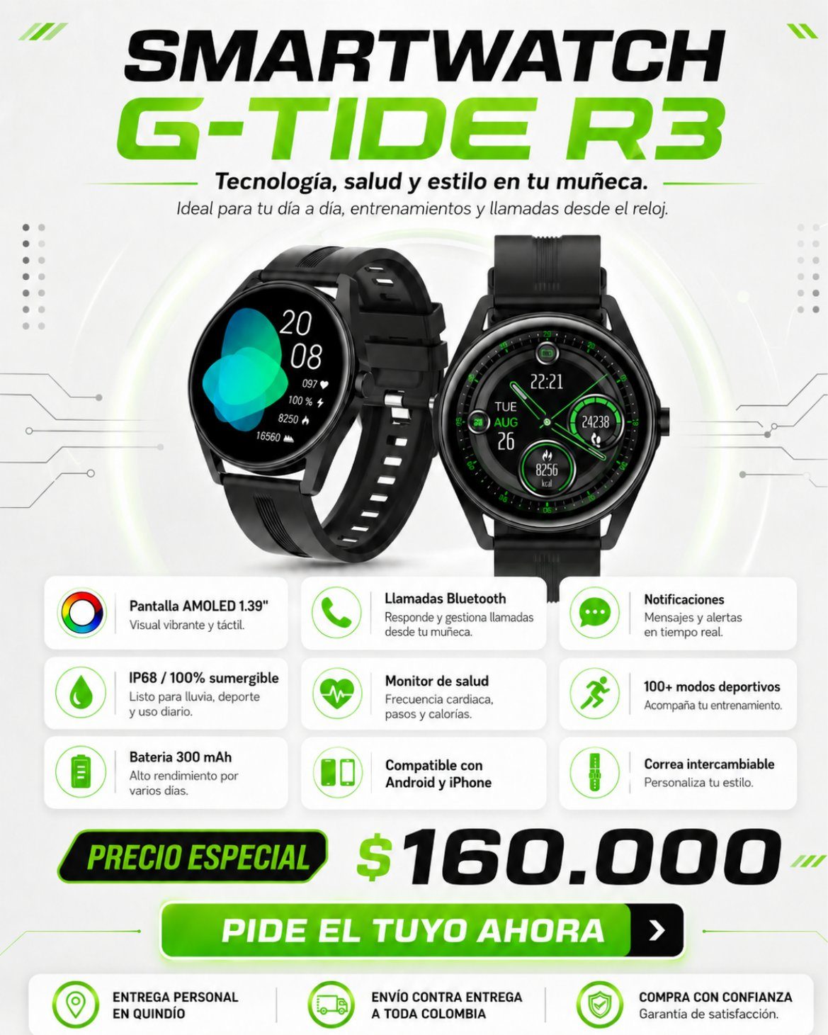 Smartwatch G-Tide R3