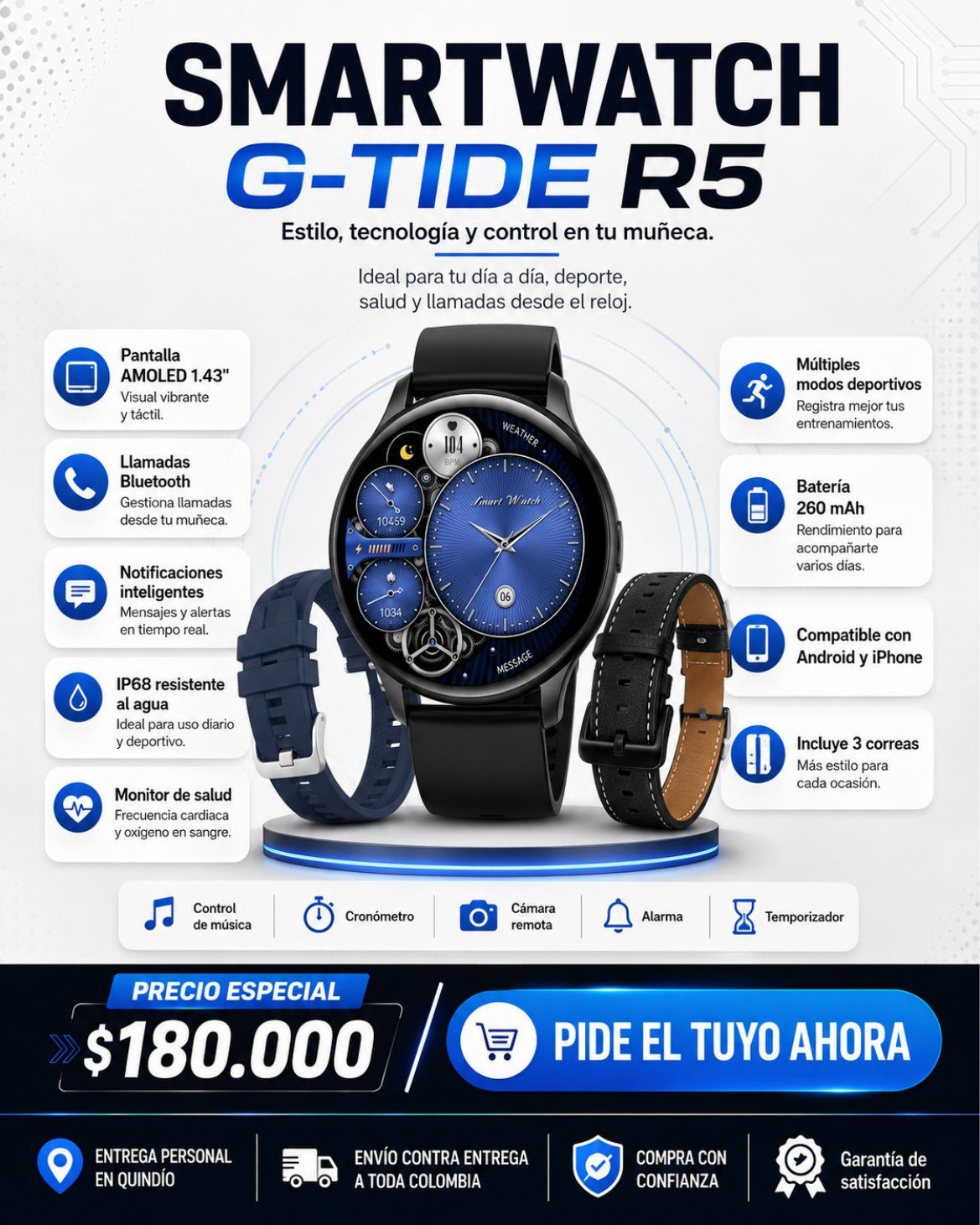 Smartwatch G-Tide R5