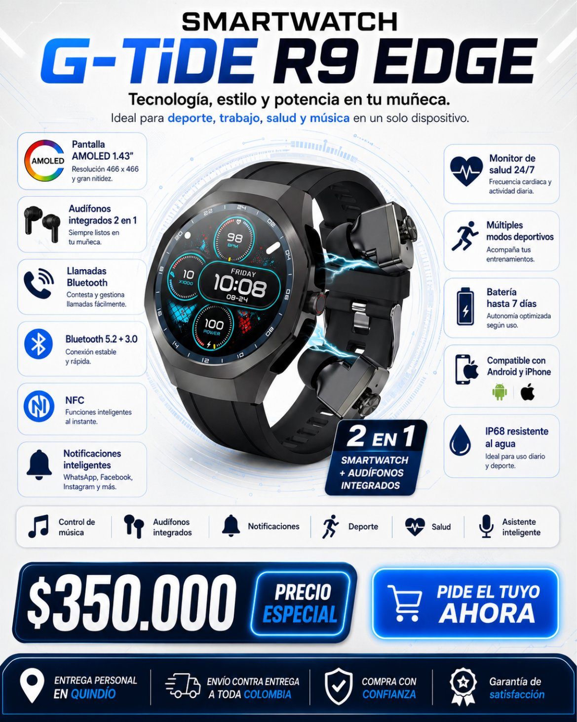 Smartwatch G-Tide R9 Edge