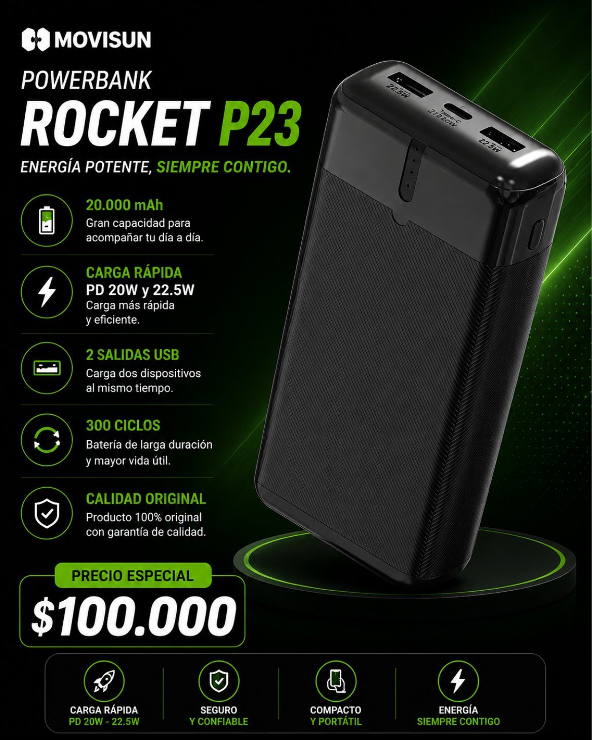 Powerbank Rocket P23