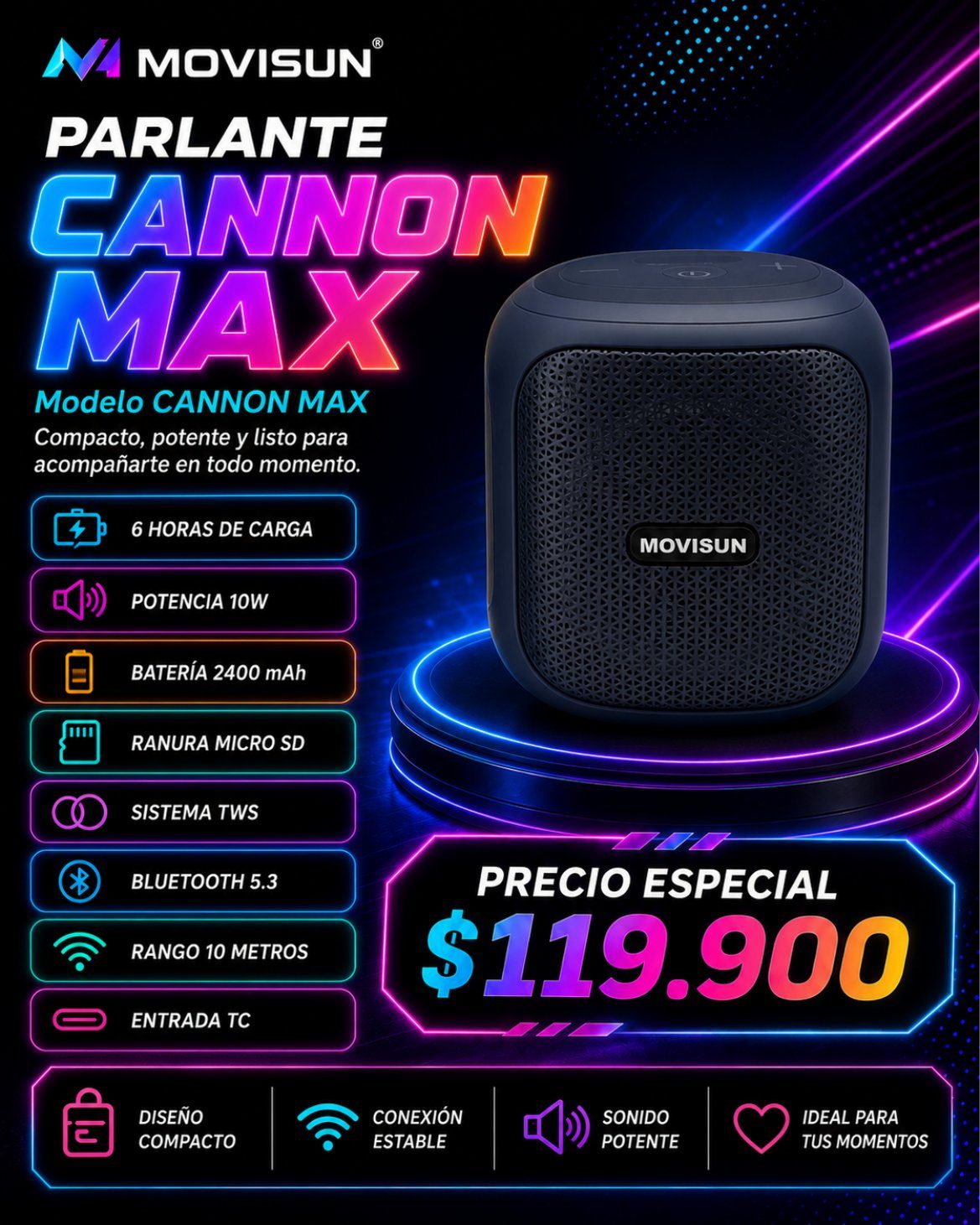 Parlante Cannon Max