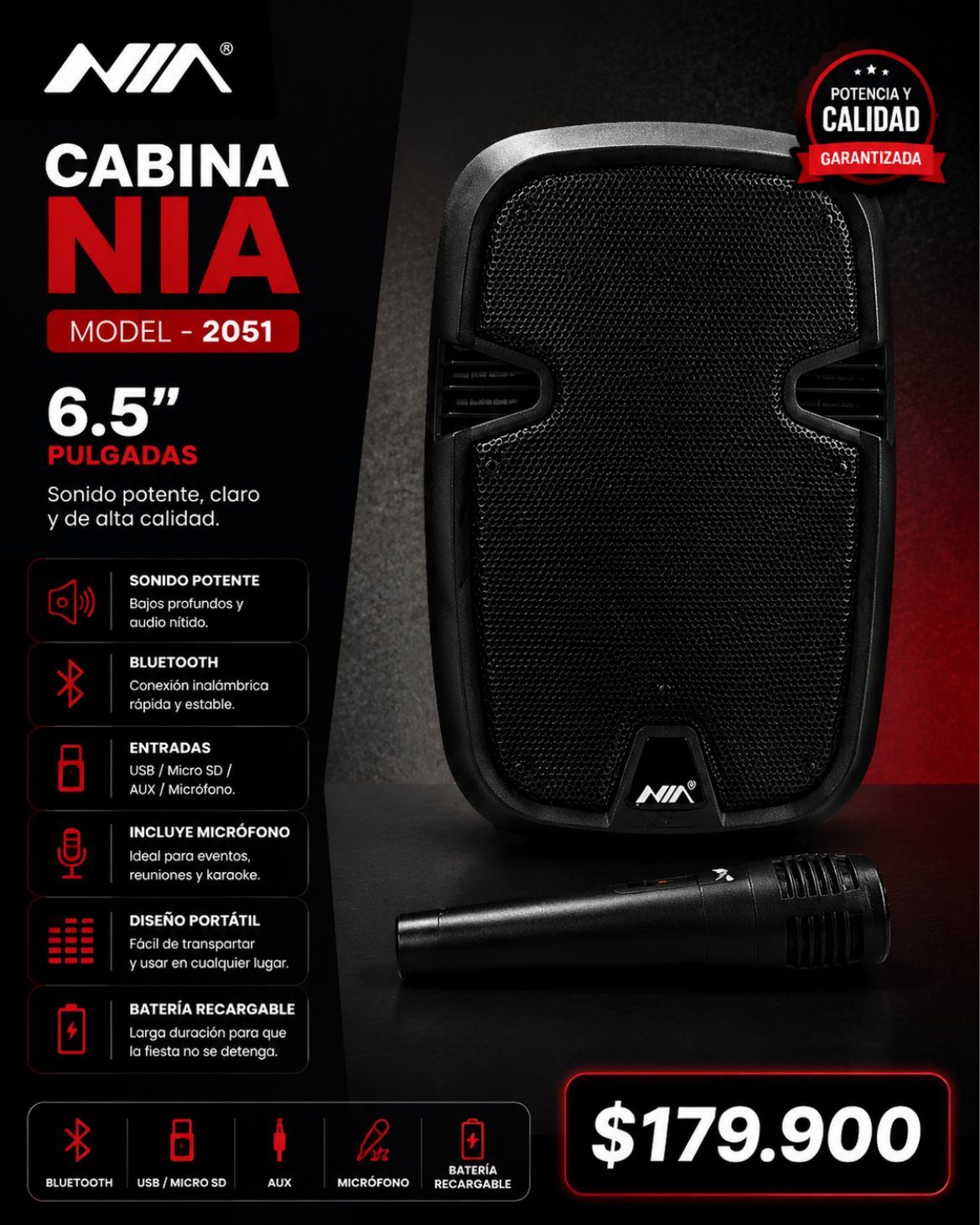 Cabina NIA 2051 6.5"